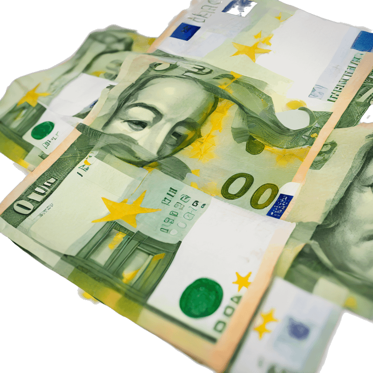 big euro bills emoji