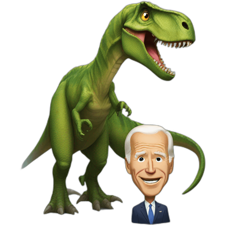 biden and dinosaur emoji