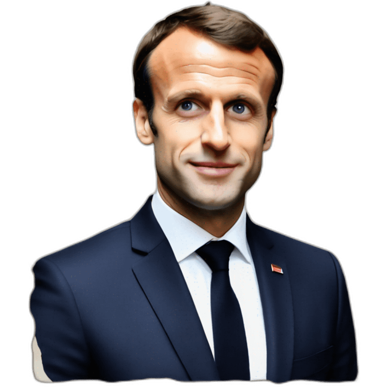 polaroid photo emmanuel macron emoji