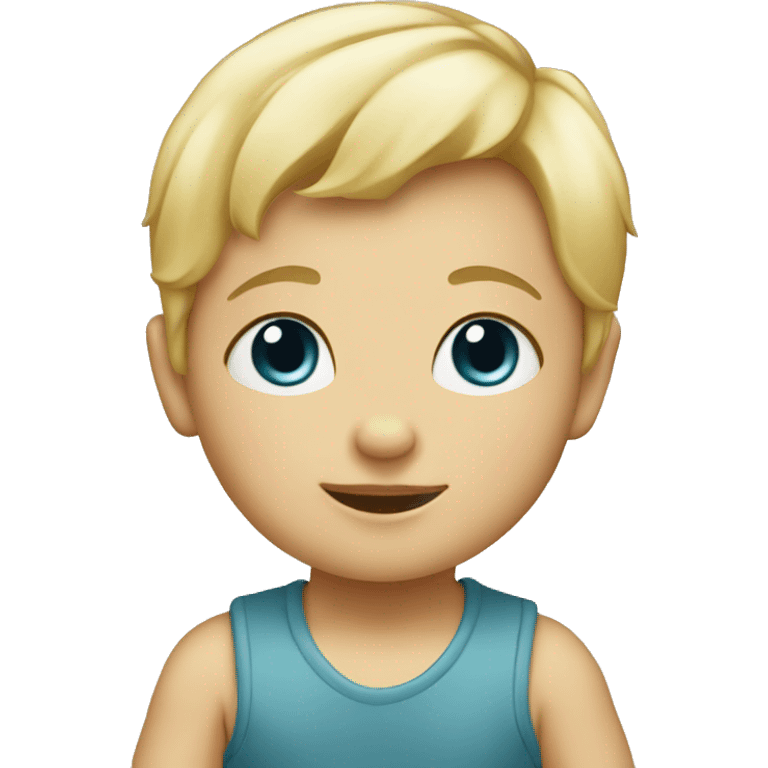 Blond Baby boy and baby girl emoji