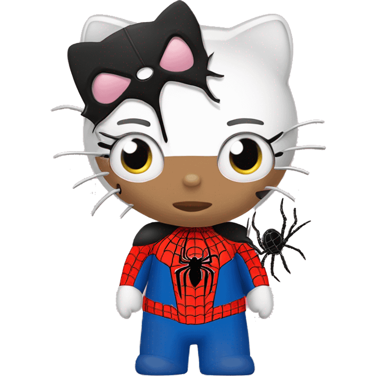 Hello Kitty with Spider-Man ￼ emoji