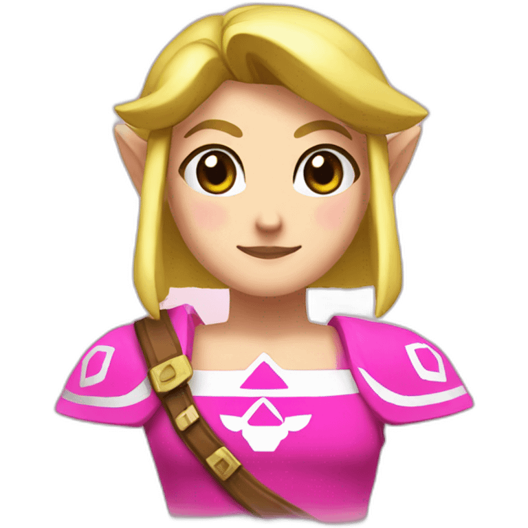 Zelda-link triforce pink alura  emoji