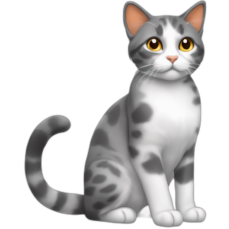 grey and orangecalico cat emoji