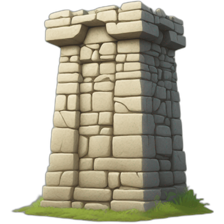 stone tower inscription emoji