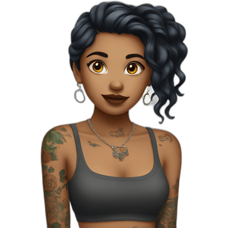 girl with tatoos emoji