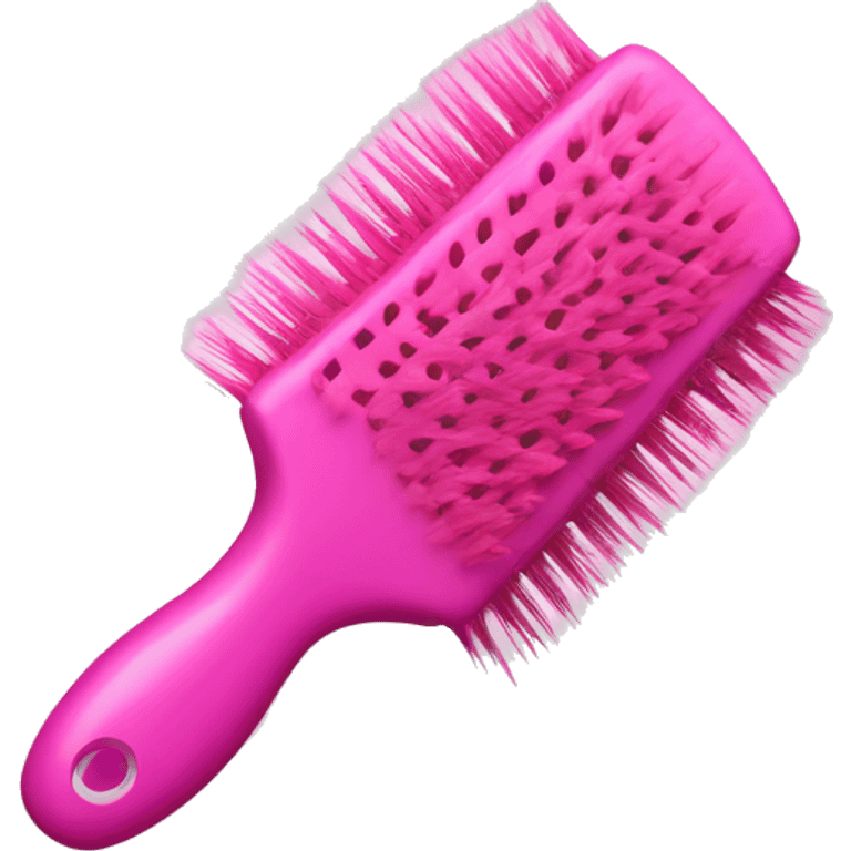 Pink hairbrush  emoji