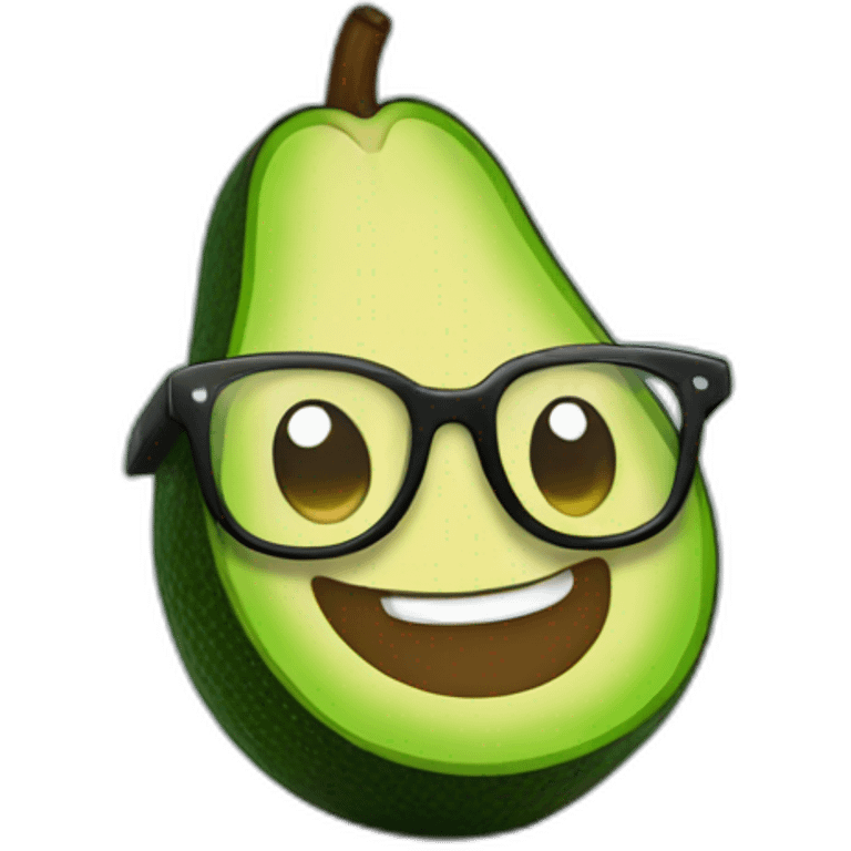 avocado nerd emoji