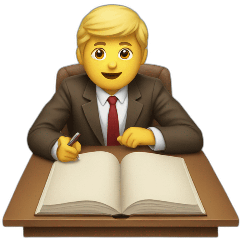 Man studying emoji