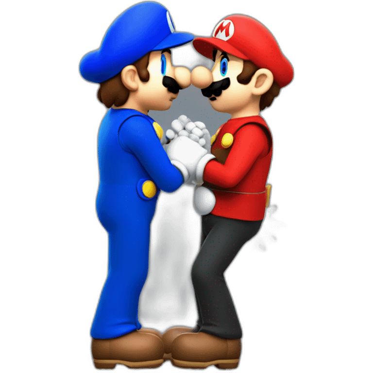 Mario kiss sonic emoji