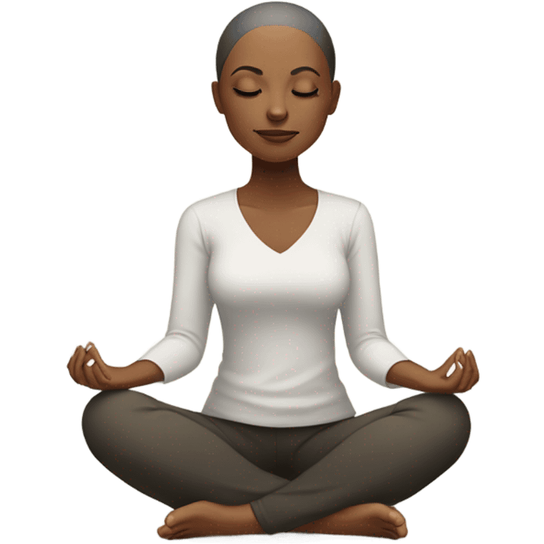 Bald Black woman meditating  emoji