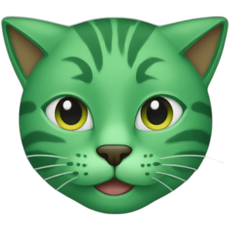 Green cat emoji