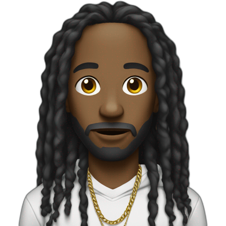 Black rapper dred locks emoji