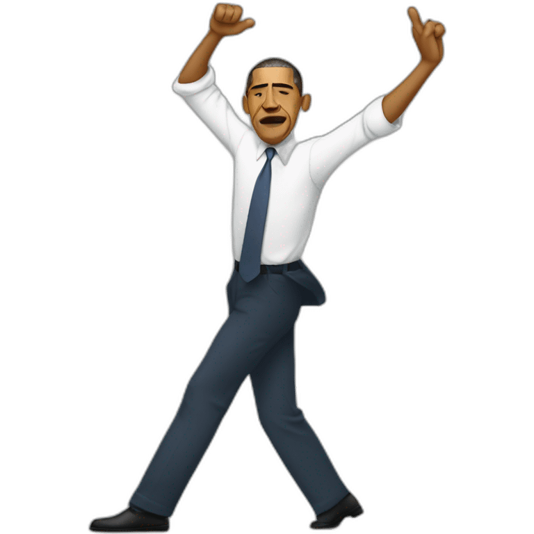 Obama qui fait un dab emoji