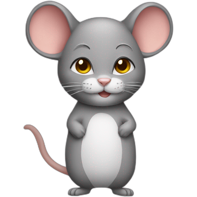 A mouse in a cat costume emoji