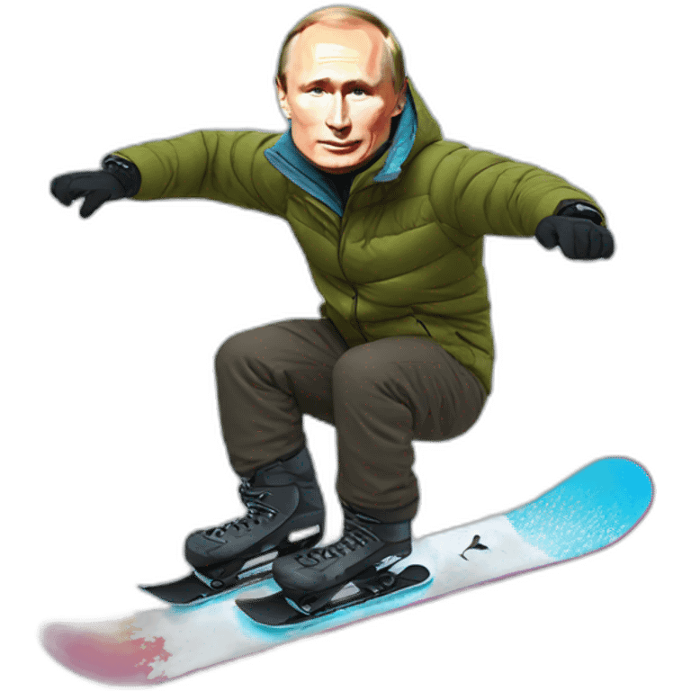 Putin on snowboard emoji