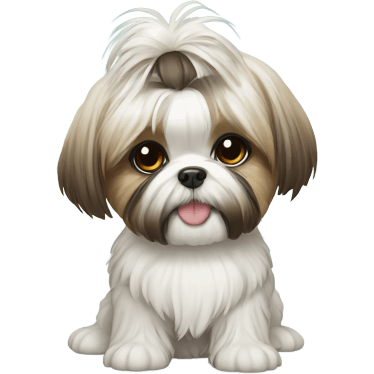 Shih tzu girl with a Noé  emoji