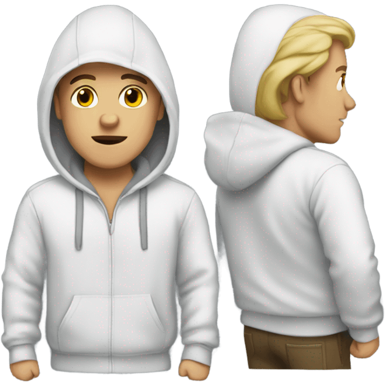 White man in a hoodie  emoji