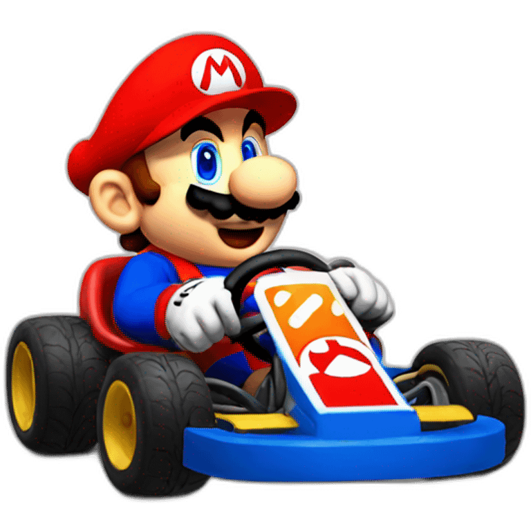 Mario in een kart emoji