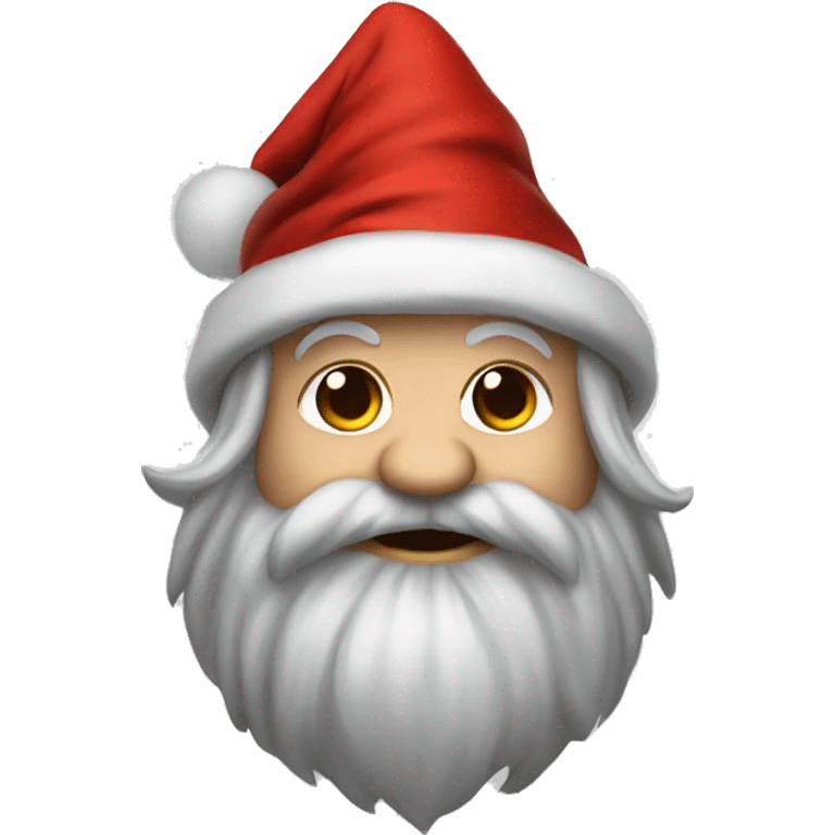 Fantasy dwarf in christmas hat emoji