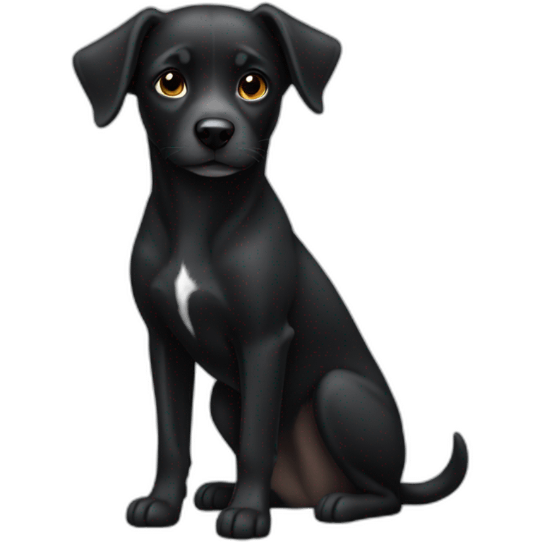 black slim female dog emoji