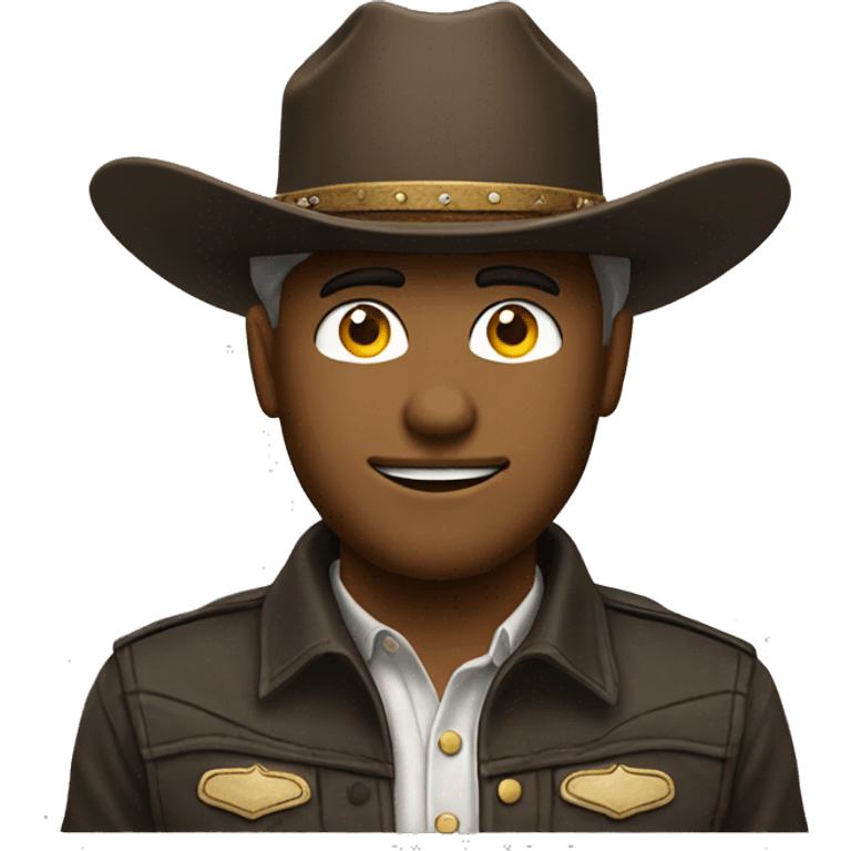 the saluting emoji wearing a cowboy hat emoji