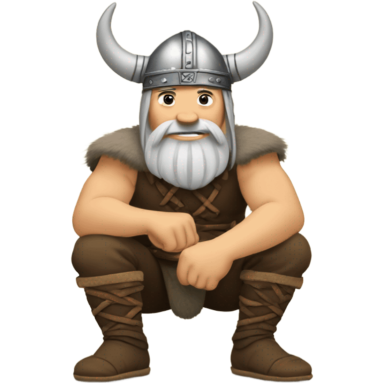 Norsk vikings touching his toes emoji