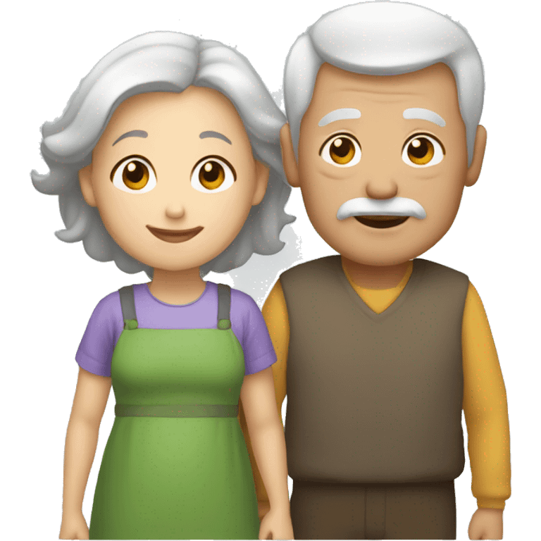 grandparents and grandchild emoji