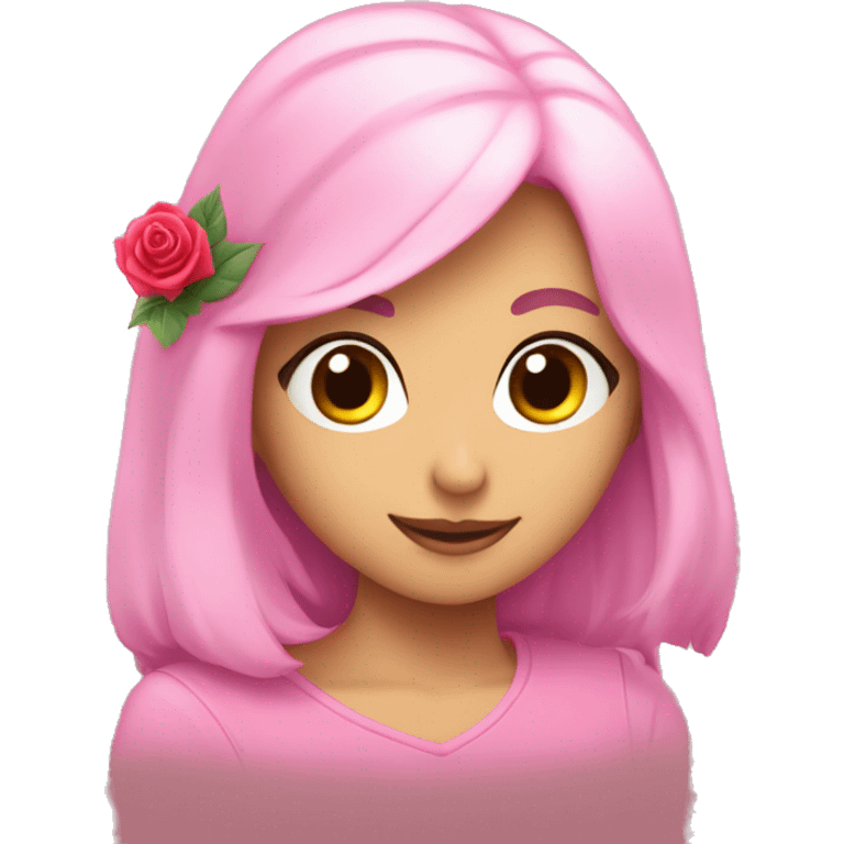 Corazón rosa bajito  emoji