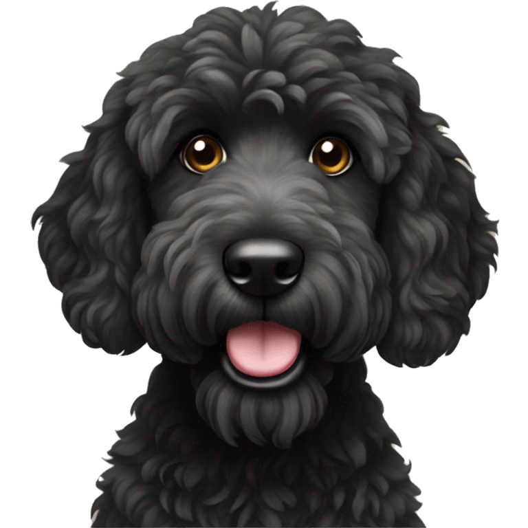 black goldendoodle  emoji