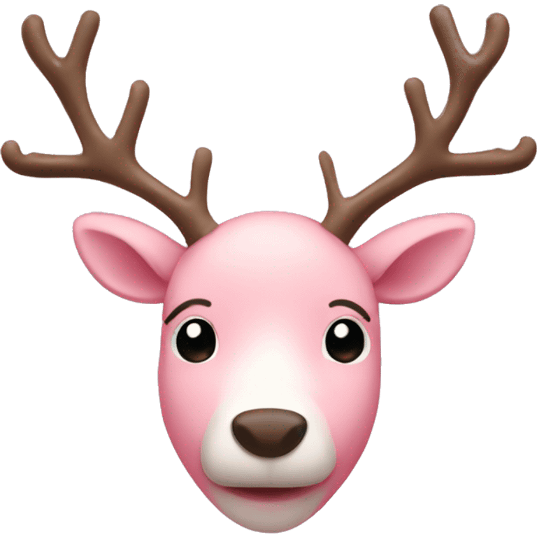 Light pink reindeer  emoji