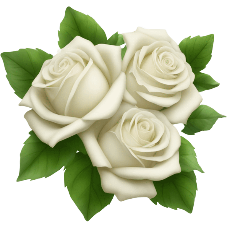 white bouquet of roses  emoji