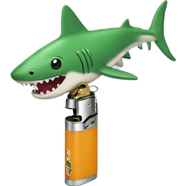 weed shark  Lighter  emoji