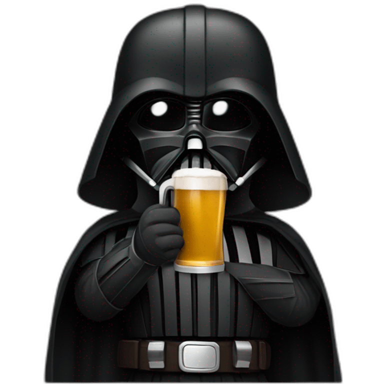 Dark vador avec une bière emoji