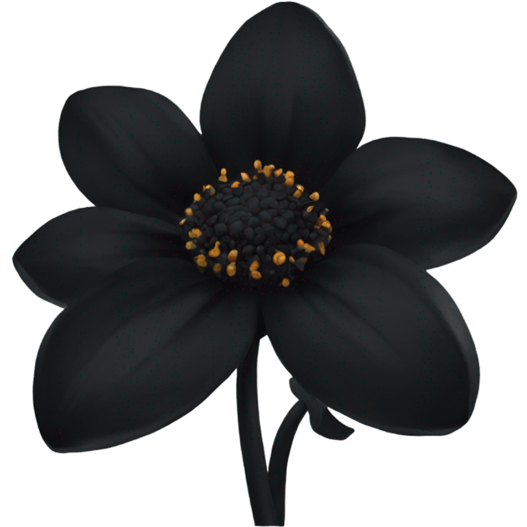 Black flower emoji