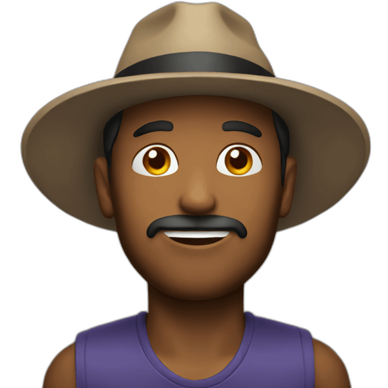 Man with hat emoji