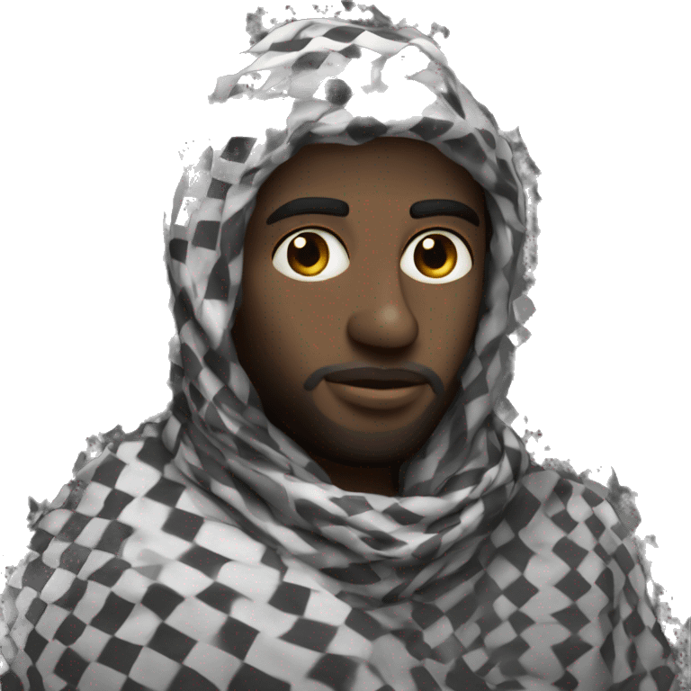 Keffiyeh black male emoji