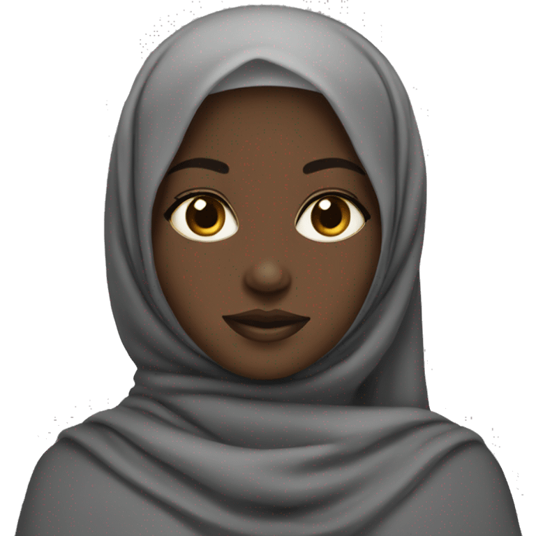 Sudanese black girl with hijab emoji