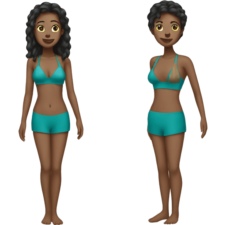 Women with two piece swim suit emoji