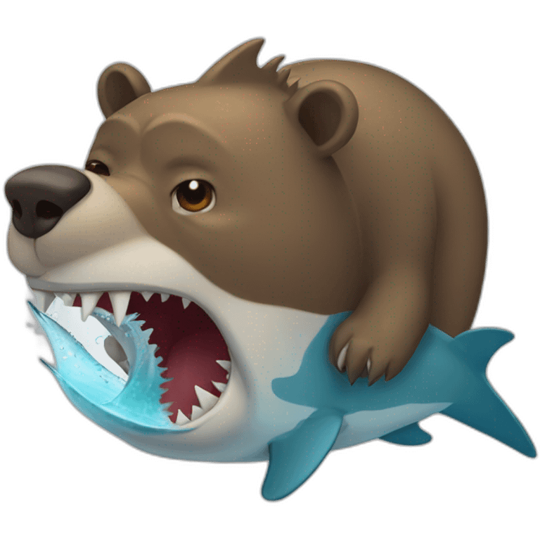 bear with sharks head emoji