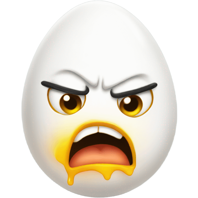 An angry egg emoji