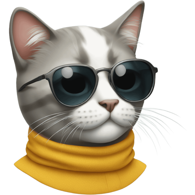 Cat wearing sunglasses  emoji