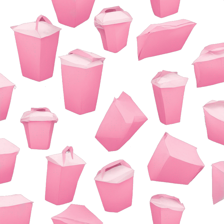 Pink takeout bags  emoji