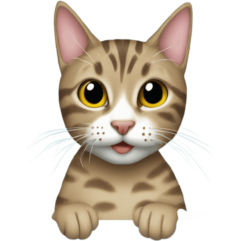 Tabby Cat in shower emoji