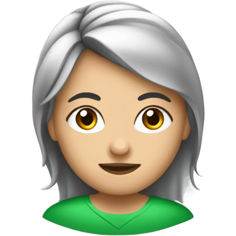 maestra deporte pelo corto ojos verdes emoji