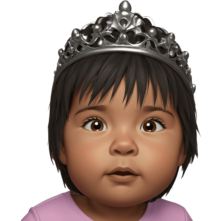 realistic girl with crown emoji