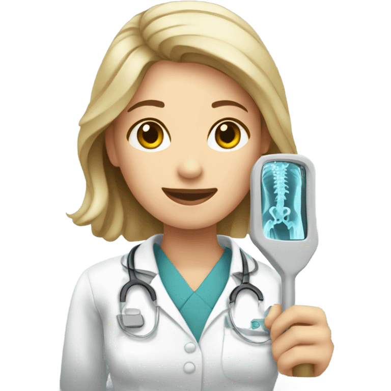 Women x-ray technologist taking an X-ray  emoji