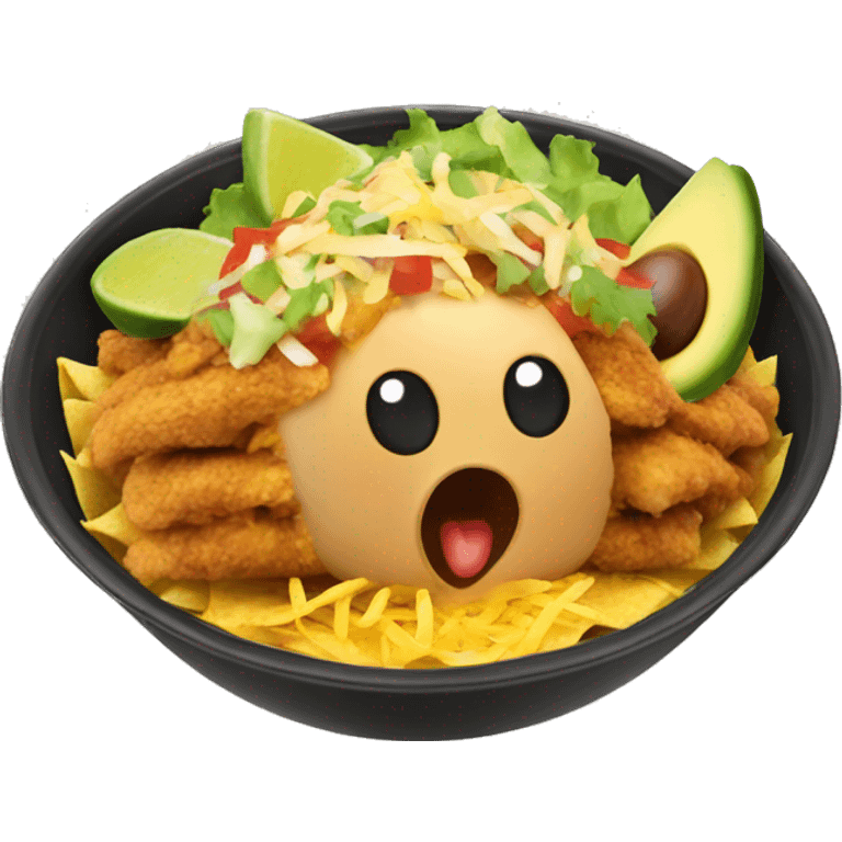 chicken taco bowl emoji