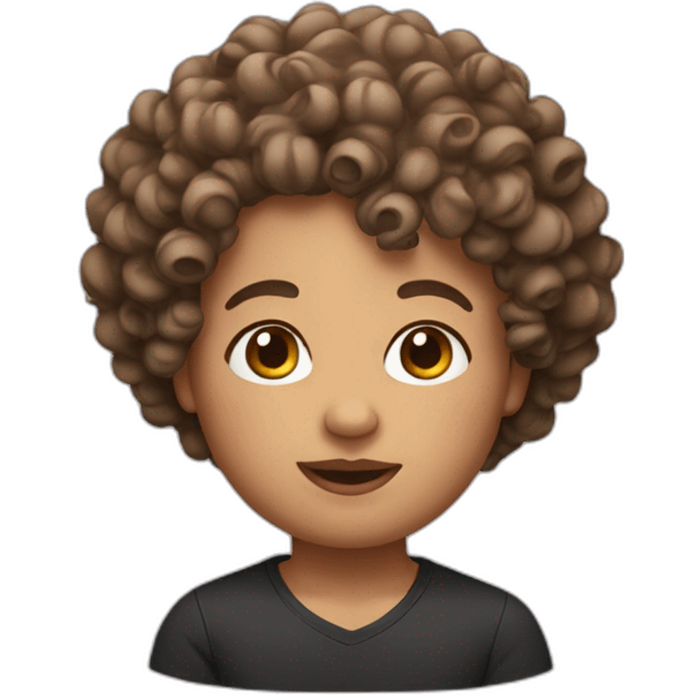 Fat memoji curly hair emoji