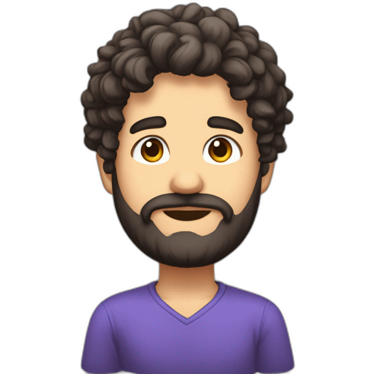 REALIZZA UNA EMOTE PER TWITCH CON RAFFIGURATO UN RAGAZZO ITALIANO CON CAPELLI NERI E BARBA FOLTA CARTOONIZZATO ARRABBIATO emoji