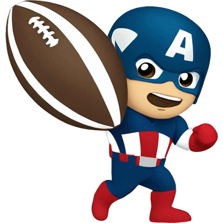 captain american holding a football  emoji